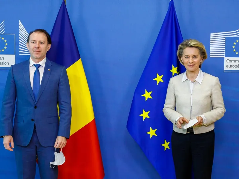 Florin Cîțu și Ursula von der Leyen Foto: Guvernul României