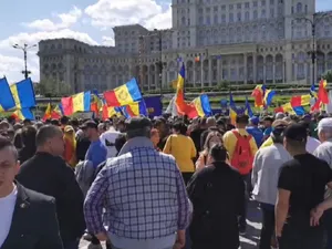 Proteste în fața Palatului Parlamentului Foto: captură video Facebook