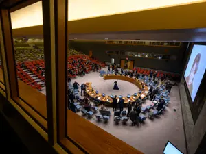 Consiliul de Securitate al ONU, reunit pentru a discuta despre conflictul dintre Ucraina și Rusia la sediul ONU din New York la 21 octombrie/foto: Profimedia Images