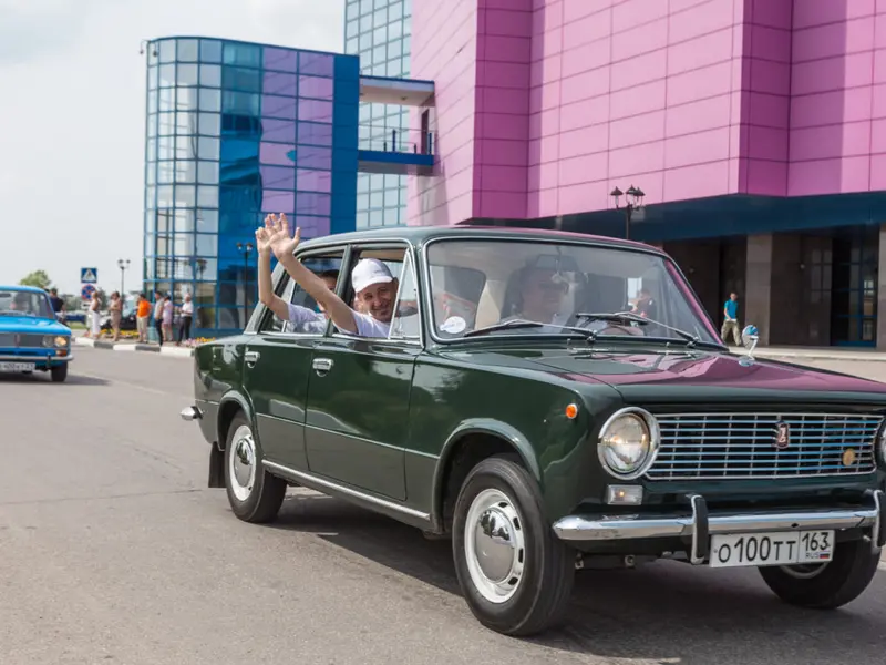 Primul model Lada VAZ-2101 „Jiguli”, poreclit „Kopeika”. / Foto: themoscowtimes.com