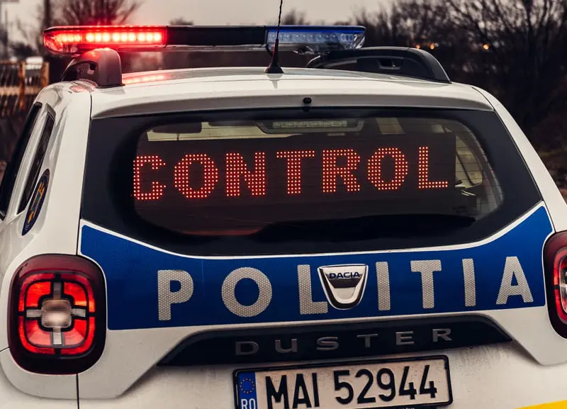 Mașină de poliție/FOTO: Facebook