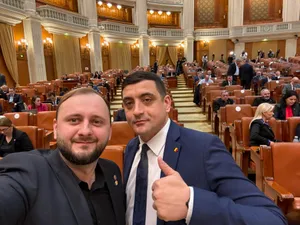 George Simion îl vrea șef la CJ Maramureș pe un deputat care nu are casă, dar știe să bată tobele - Foto: Facebook/Darius Pop