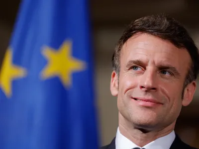 Ppreşedintele francez Emmanuel Macron îşi reafirmă dorinţa de a promova un rezultat negociat în conflictul din Ucraina - Foto: Profimedia Images