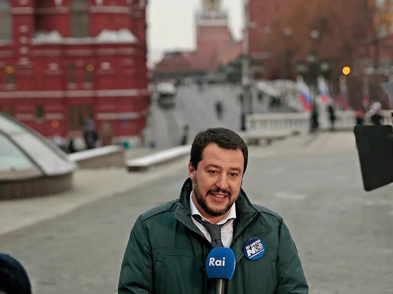 Matteo Salvini, liderul Ligii italiene, unul dintre membrii importanți ai grupului de extremă dreapta Identitate și Democrație, care ar putea să-și crească numărul de mandate în Parlamentul European, de la 60 la 90 - Foto: Profimedia Images