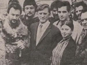 Kirk Douglas în studiourile unde s-a filmat Dacii - Foto: Arhiva