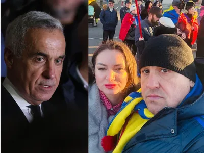 Călin Georgescu este sprijinit de Alina Filip și soțul ei , Petronel Corduneanu Foto: INQUAM Photos/Facebook