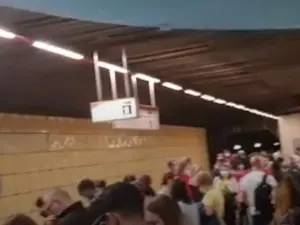 Imagine de săptămâna trecută de la metrou, când s-a stricat un tren în Militari. Sursa: video Digi24