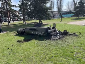 Racheta care a explodat la Kramatorsk, cu mesajul diabolic al rușilor/ FOTO: Twitter