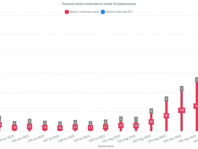 Grafic copii internați la ATI Foto: graphs.ro