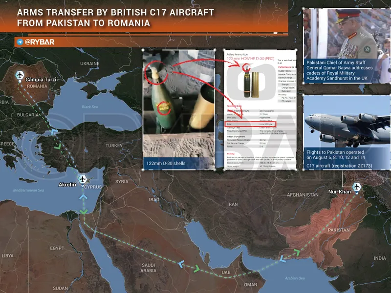 RAF a livrat zilnic arme din Pakistan pentru Kiev/foto: telegram