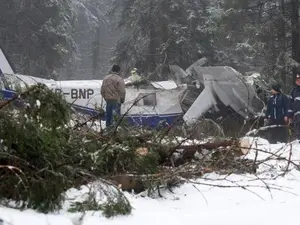 Imagine de la accidentul aviatic din munții Apuseni