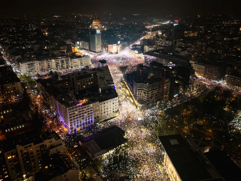 VIDEO Protest antiguvernamental uriaș, la Belgrad. „Luptăm pentru un stat de drept, fără corupţie” - Foto: Profimedia Images