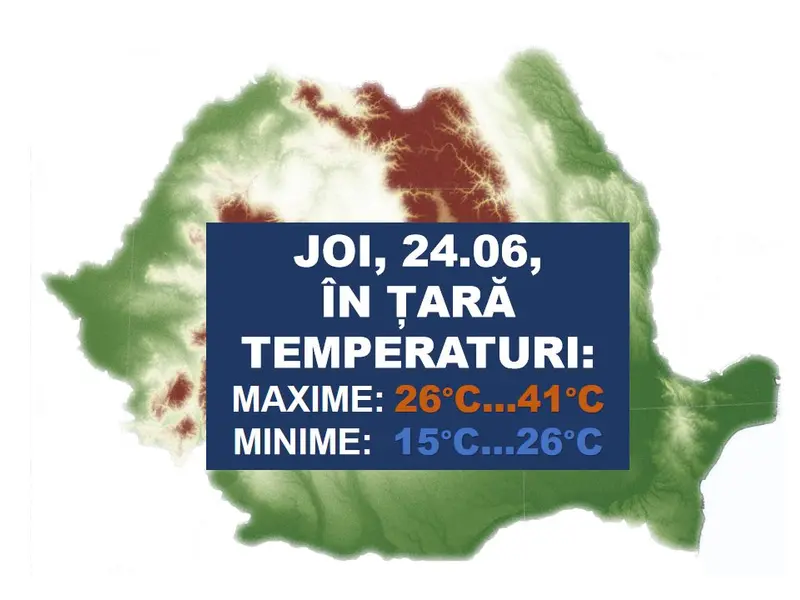 Temperaturi foarte mari în țară. FOTO: ANMH/Facebook