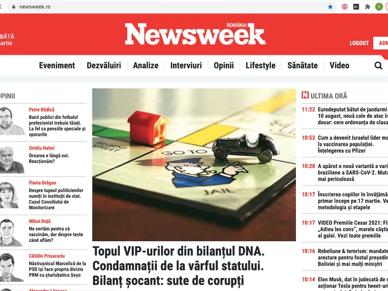 Newsweek.ro, creștere importantă de audiență/FOTO: newsweek.ro