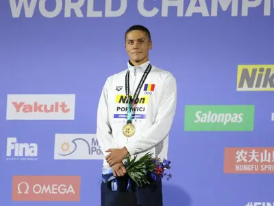 AUR pentru David Popovici, și în proba de 100 metri liber la Campionatul Mondial de Natație / Profimedia