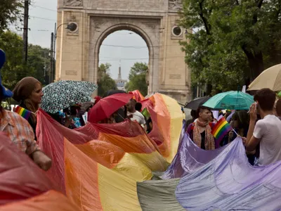 magine de la Gay Pride 2021, în București. Sursă imagine: Facebook Asociația Accept