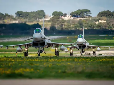 Cum au ajuns avioane Eurofighter de 125.000.000$ ce au decolat din Românai să doboare drone iraniene - Foto: Profimedia Images