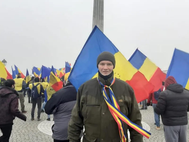 Francisc Tobă la o manifestație AUR din decembrie 2020- Foto: Arhivă personală