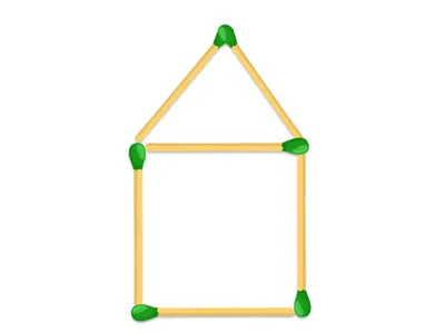 TEST DE INTELIGENȚĂ Mută două chibrituri pentru a forma cinci pătrate. Ai 15 secunde la dispoziție - Foto: mindyourlogic.com