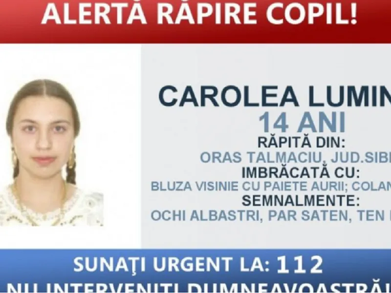 O fată de 14 ani a fost răpită noaptea din casă de patru bărbați mascați- Foto: Poliția Română