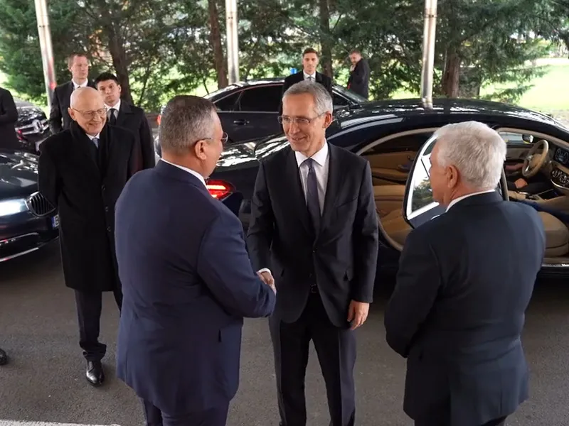 Premierul Ciucă s-a întâlnit cu secretarul general al NATO, Jens Stoltenberg, la Guvern. / Foto: captură video