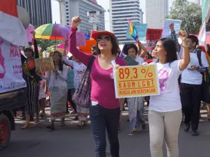 Protest LGBT în Indonesia- Foto The Jakarta Post