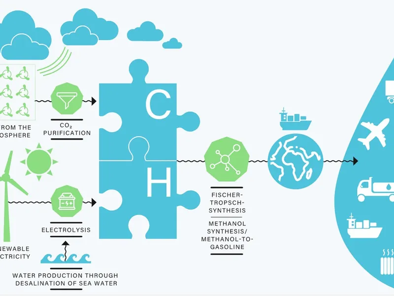 e-fuels sunt combustibili sintetici lichizi, obținuți în laborator, prin procedeul Fischer-Tropsch, dintr-un amestec de CO2 și hidrogen. - Foto: efuel-alliance.eu