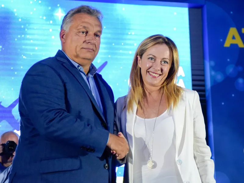 Viktor Orban și Giorgia Meloni. / Foto: Profimedia