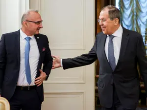 Ministrul rus de Externe, Serghei Lavrov, și omologul său croat/foto: cbsnews