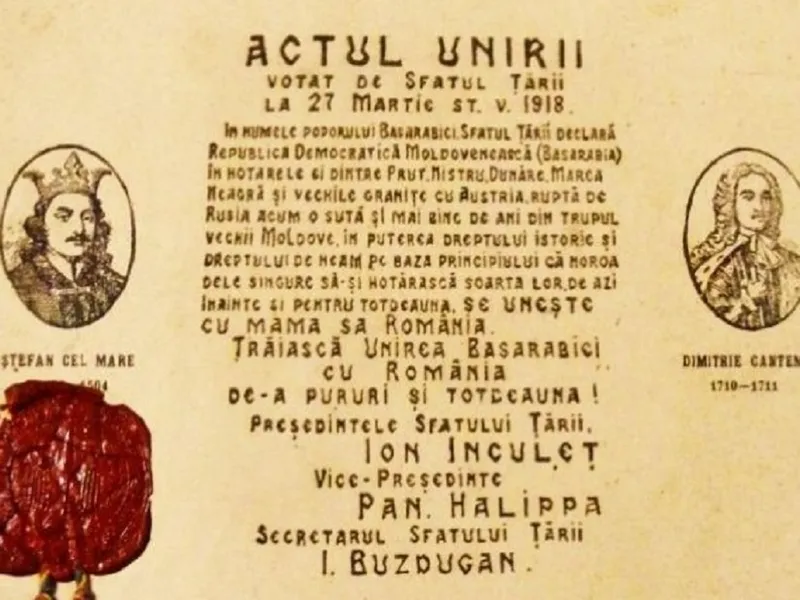 Unirea Basarabiei cu România, evenimentul ce a amuțit Rusia