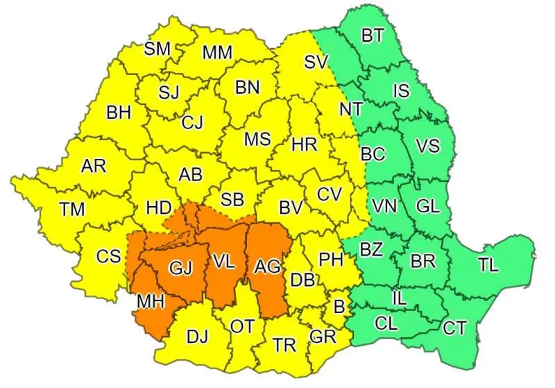 Avertizate METEO / Foto: meteoromania.ro