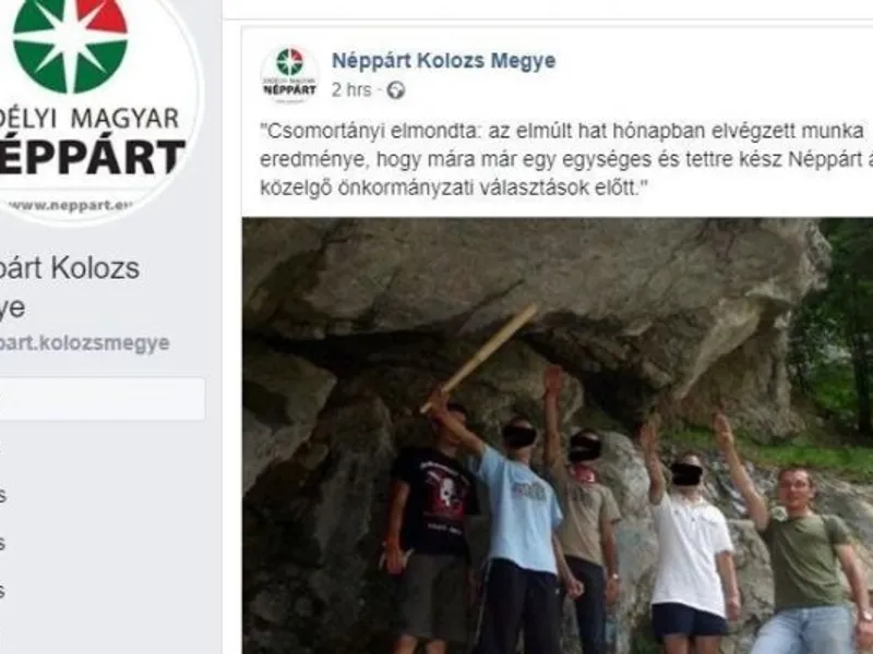 Președintele PPMT face salutul nazist pe Facebook. Sursa foto: Transindex.ro