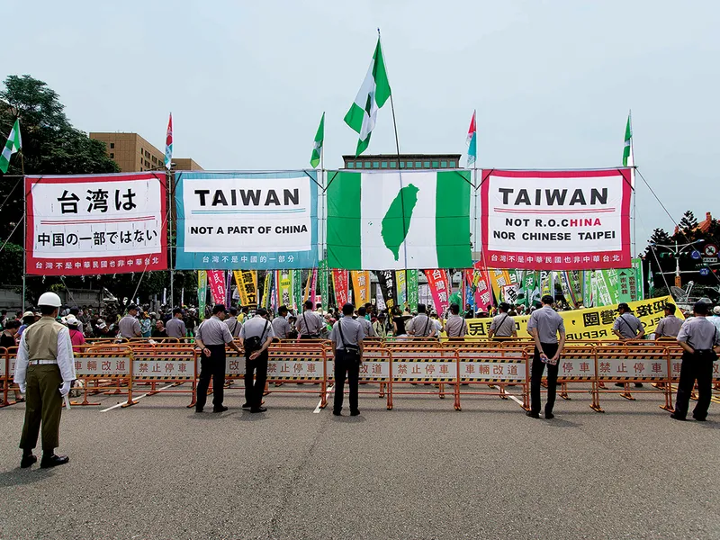 Activiștii din 2016 își demonstrează dorința de independență a Taiwanului