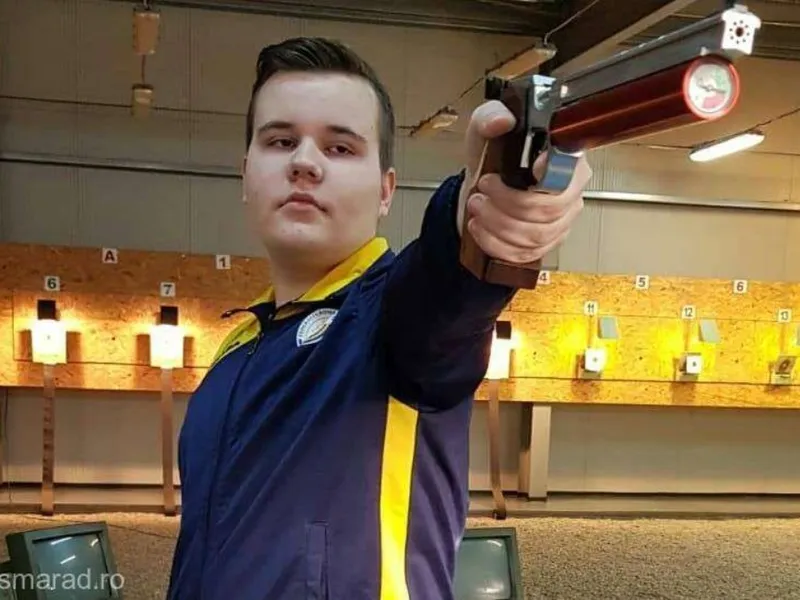 Luca Joldea, în top la Campionatul European de Tir: A cucerit o medalie în finala probei de pistol - Foto: CSM Arad