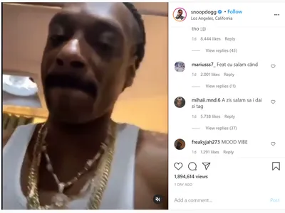 Snoop Dog, fan Salam, și comentariile românilor Foto: Instagram