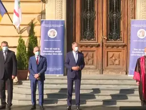 Președintele a participat la deschiderea anului universitar la Facultatea de Medicină. FOTO: captură video