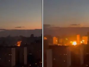 Un nou asediu al Rusiei asupra Kievului. Cel puțin 5 explozii au fost raportate luni dimineața - FOTO: Twitter