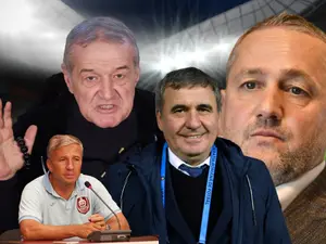 Dan Petrescu, Gigi Becali, G. Hagi și MIhai Rotaru - Foto: colaj