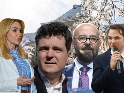 Nicușor Dan, Piedone, Gabriela Firea, Burduja pentru primăria București - Foto: INQUAM PHOTOS / colaj