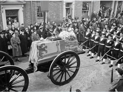 Înmormântarea regelui George VI, tatăl reginei Elizabeth/foto: royal archive