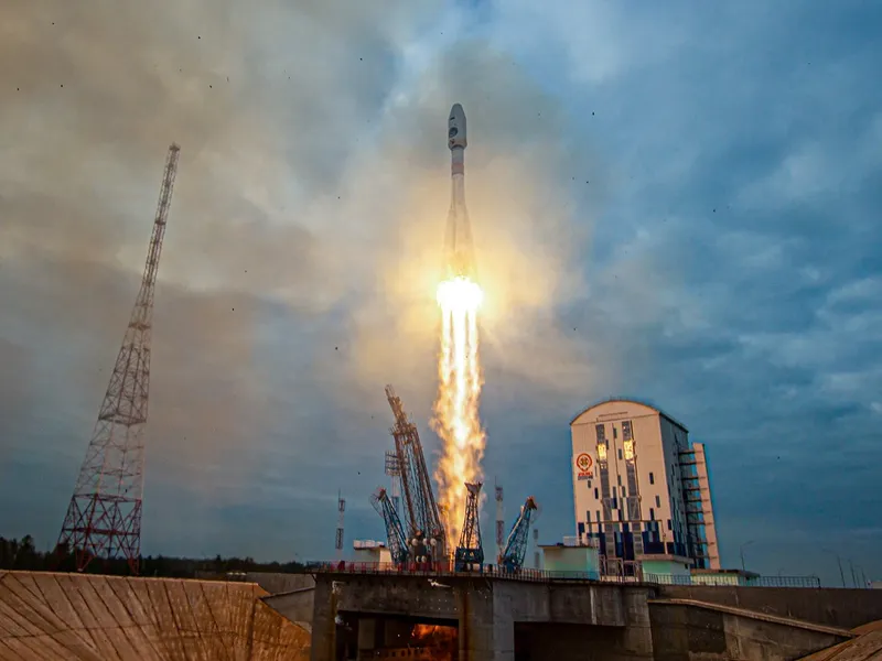 O rachetă Soyuz 2.1b care transportă modulul de aterizare Luna-25 \n momentul decolării de pe rampa de lansare de la cosmodromul Vostochny, la aproximativ 180 km nord de Blagoveschensk, în regiunea Amur - Foto: Profimedia Images