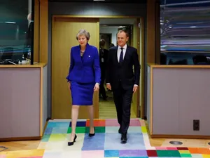 Donald Tusk împreună cu premierul britanic Theresa May Foto: Facebook